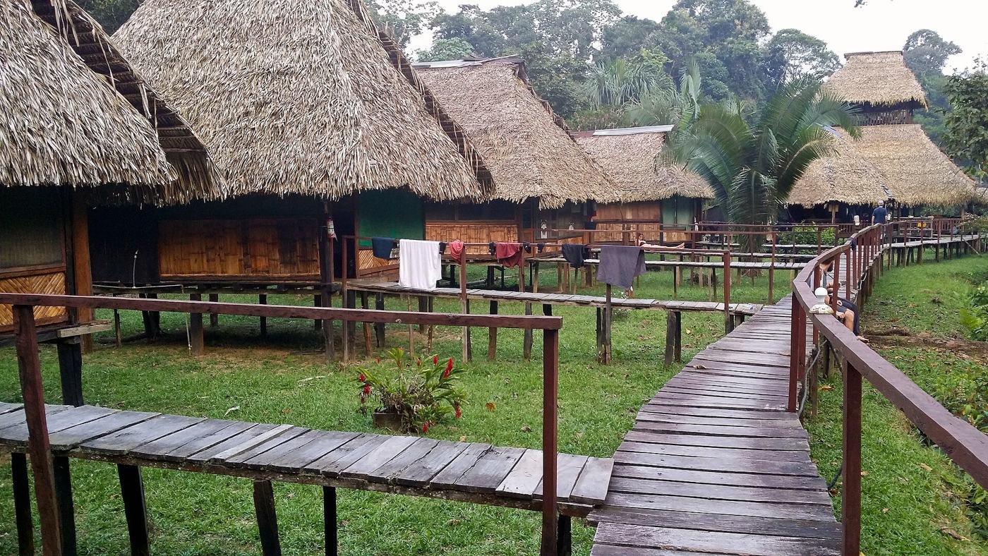 A lodge in the Cuyabeno Wildlife Reserve